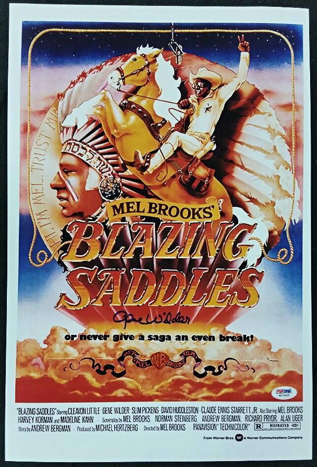 Gene Wilder Signed Blazing Saddles 12x18 Photo Poster painting #2 Autograph w/ PSA/DNA COA