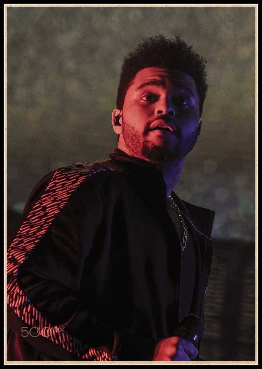 Athvotar Rapper Posters Hip Hop The Weeknd Wiken Potted Brother Quality Vintage Kraft Paper Painting Poster Living Room Wall Decor 703-1