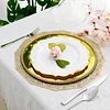 10 Pack | 10" White Plastic Dinner Plates Disposable Tableware Round With Gold Scalloped Rim
