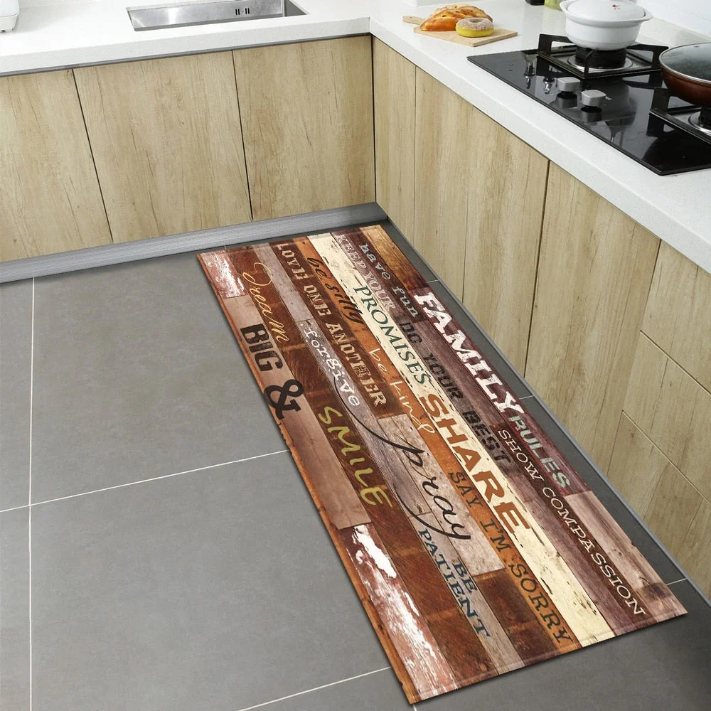 Nordic Kitchen Floor Mat Home Entrance Doormat Bedroom Living Room Decoration Long Carpet Hallway Balcony Bathroom Anti-Slip Rug