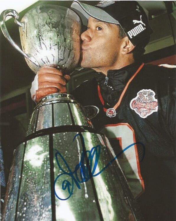 BC Lions Damon Allen Grey Cup Signed Autographed 8x10 CFL Photo Poster painting COA