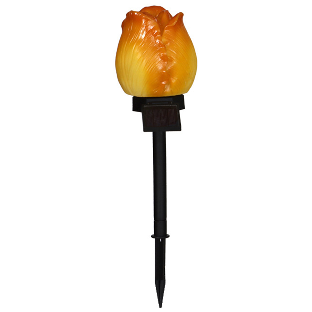

LED Solar Resin Lotus Tulips Flower Lawn Stake-Landscape Ligjht, 501 Original