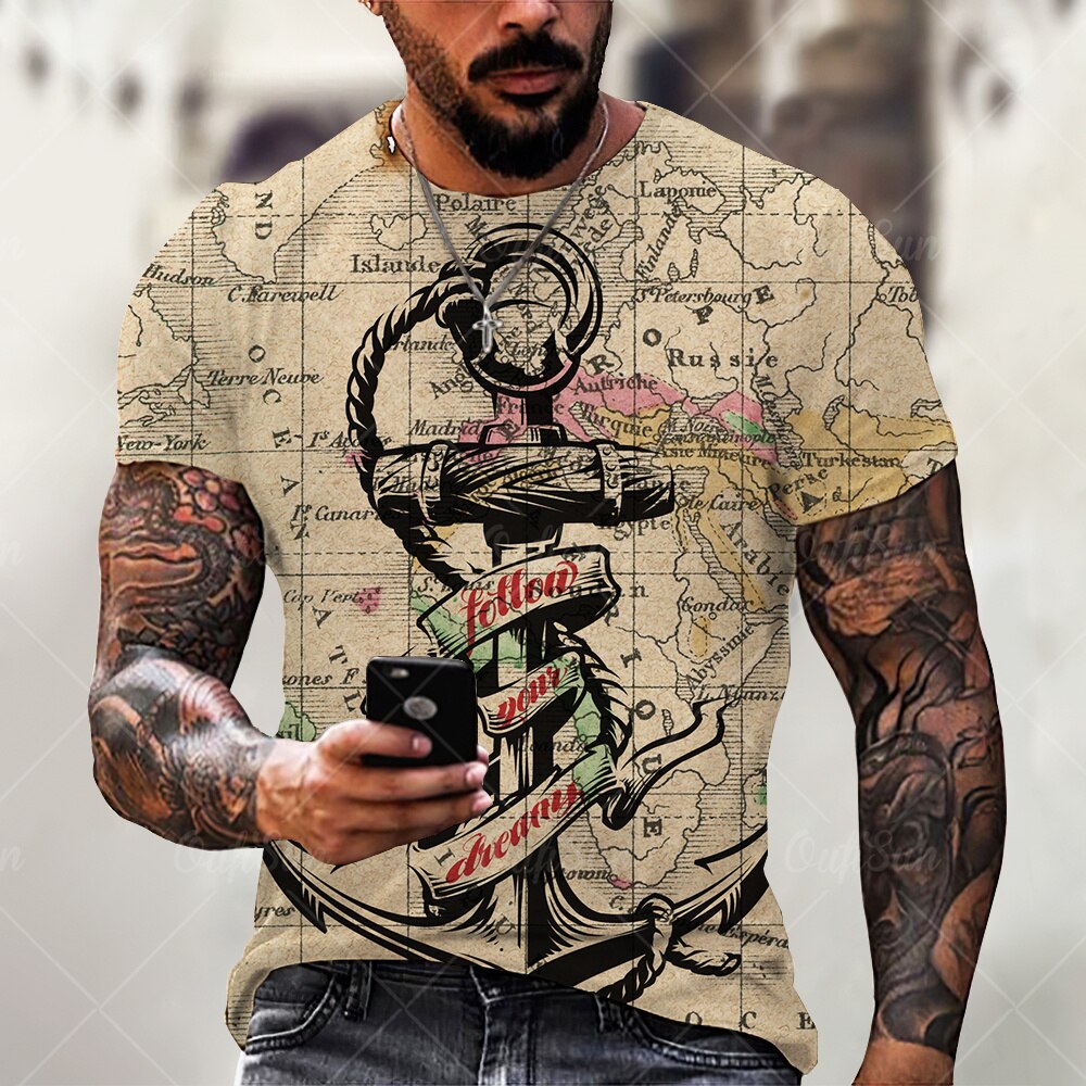 

Boat Anchor - 3D Printed Men T Shirt, Xxxl, 501 Original