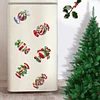 6Pcs Acrylique Noël Bonbon-Bricolage Autocollant Aimant