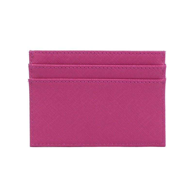 Unisex Solid Color Pu Leather Open Card Holders