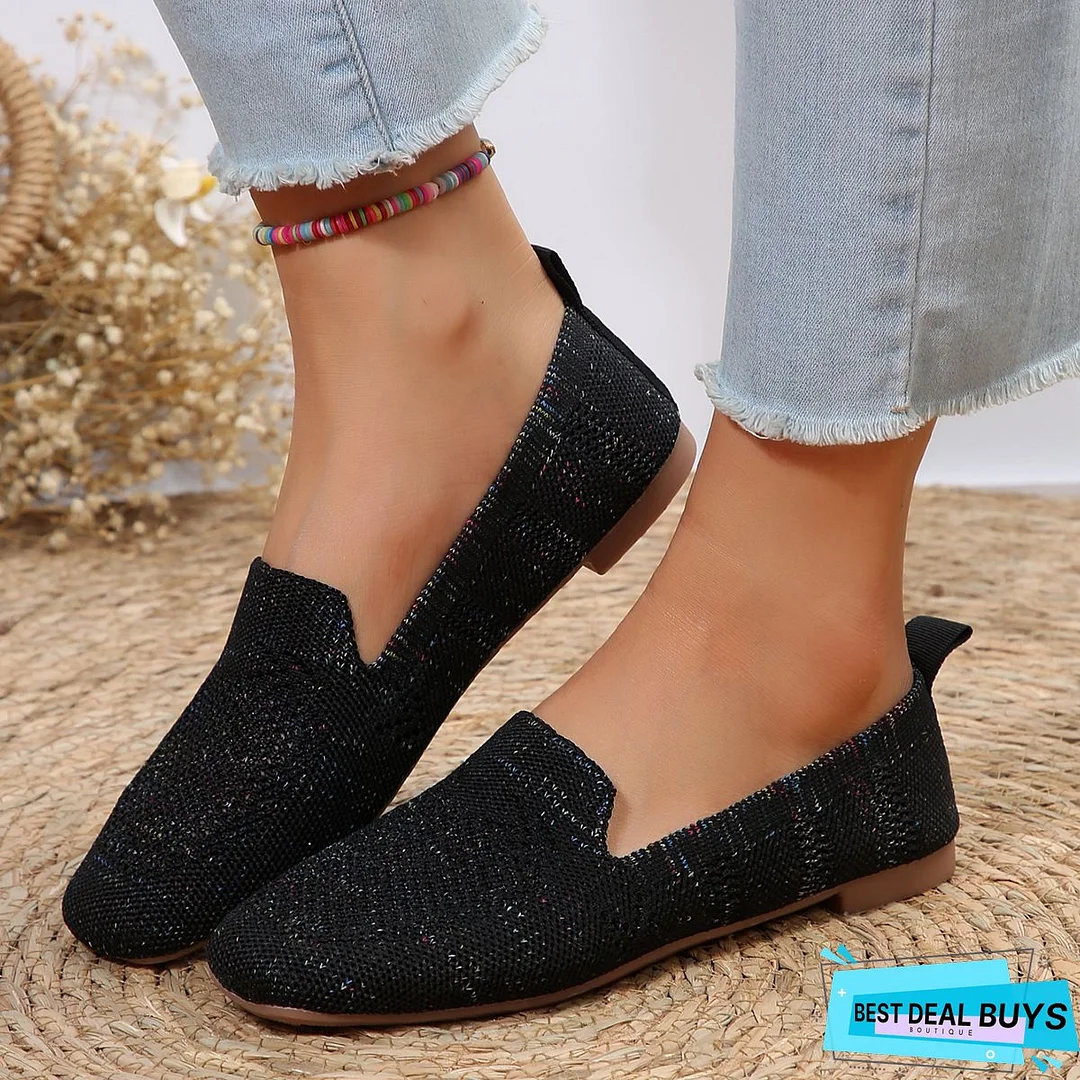 Solid Color Vintage Handmade Flat Loafers