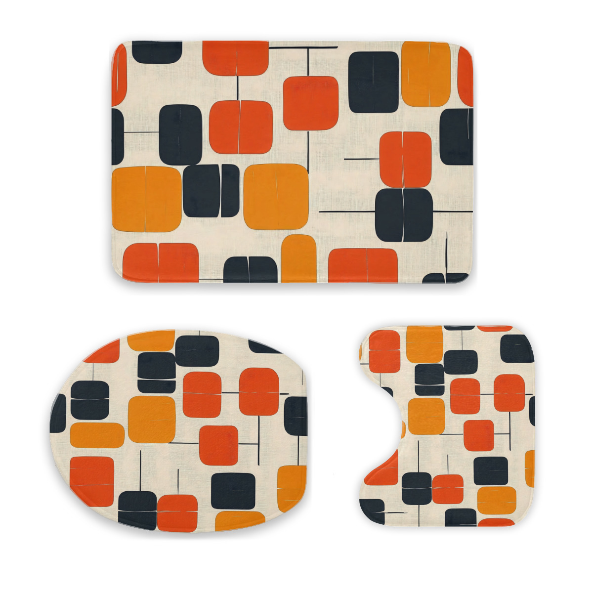 Toilet three piece set (large size 60 * 90 floor m