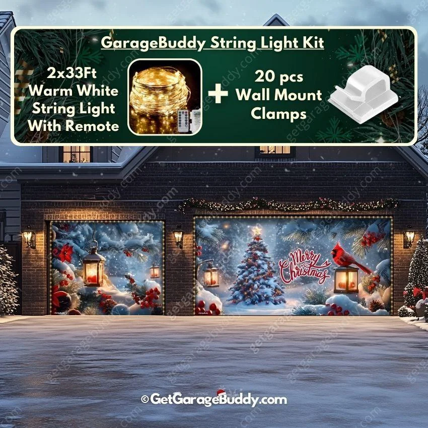 Cardinal's Christmas | Christmas Garage Door Cover