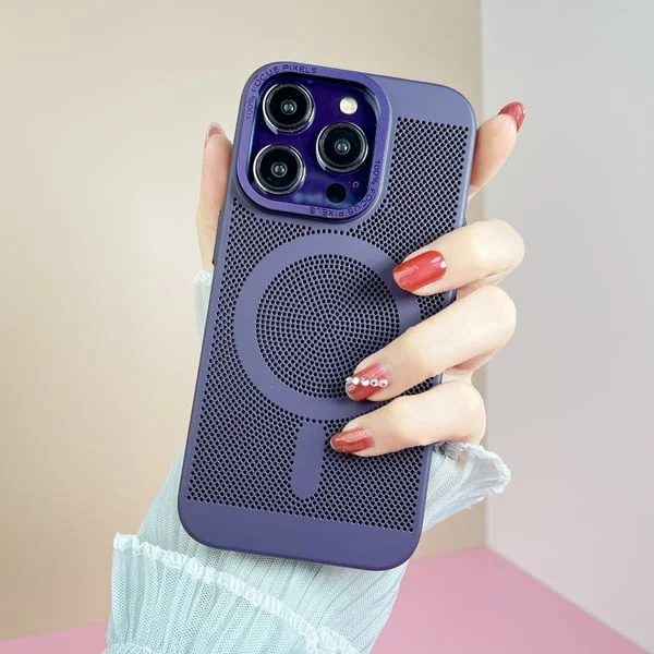 Magnetic cooling breathable phone case