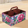 Rose-DIY-Holz-Diamant-Kunst-Malerei-Aufbewahrungsbox mit handlicher Wohnkultur