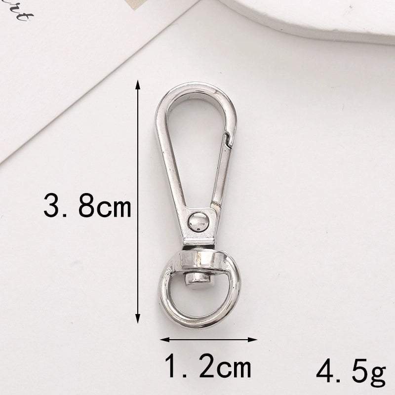 1 Piece 10 * 20mm 12*32mm 25*25mm Metal Solid Color Polished Keychain Lobster Clasp