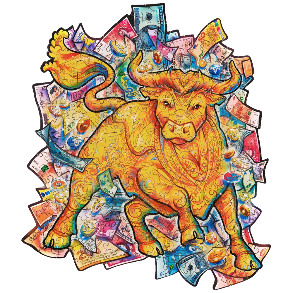 

Wooden Cow - Special Shaped Jigsaw Puzzle, 14.8*21cm, 501 Original
