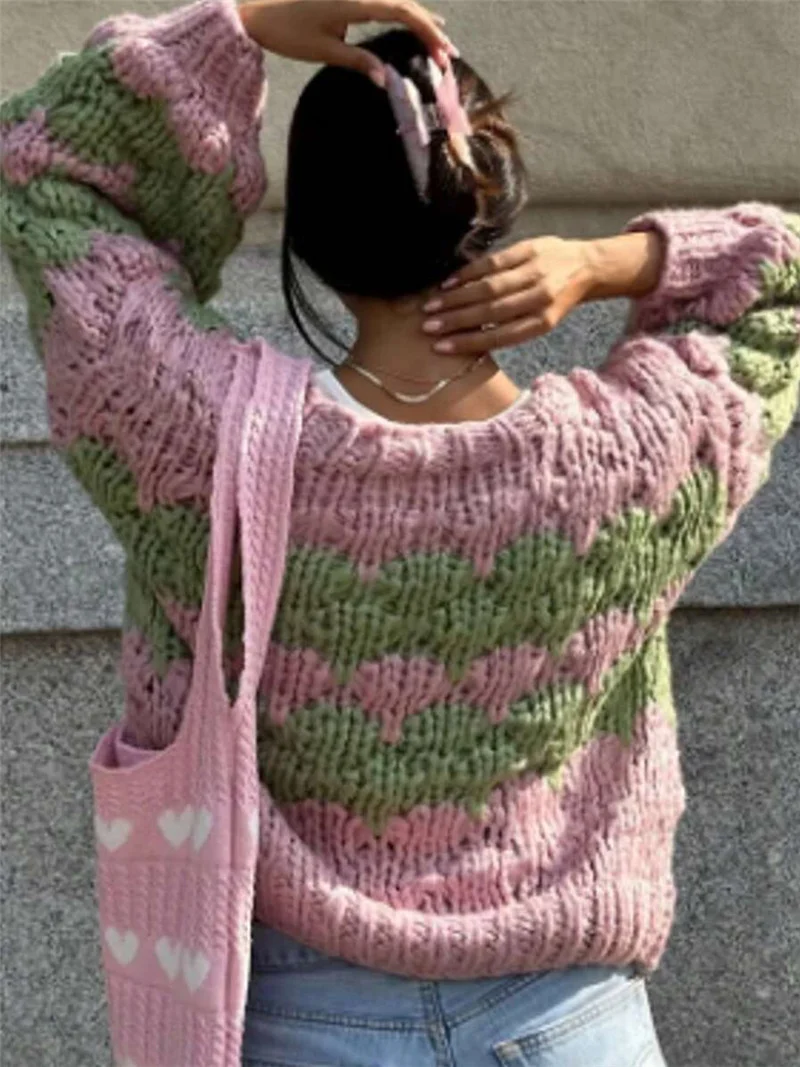 Athvotar Athvotar And Winter Leisure 2025 Women's New Products Jacket Knitted Cardigan Sweater Clammed Lady's Jacket