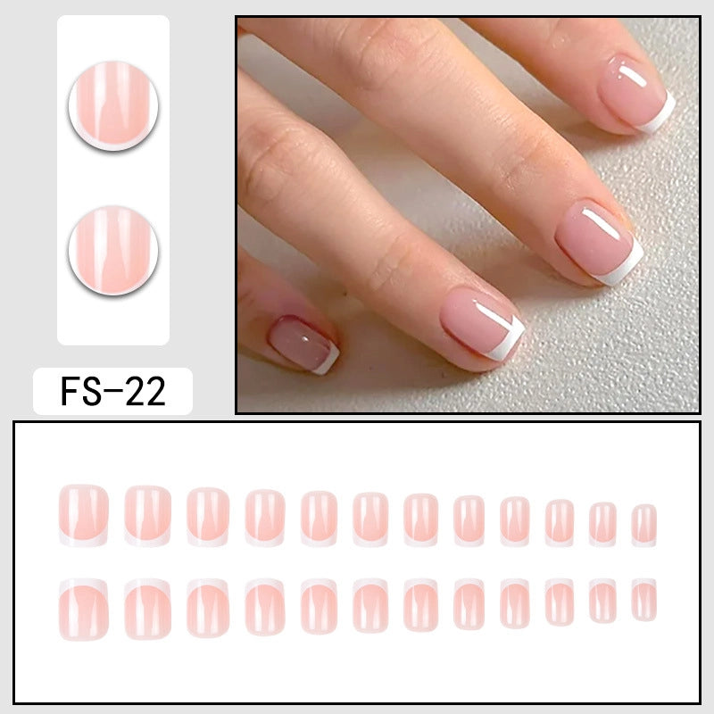 Minimalist Color Block ABS Press-on Nails 1 Set