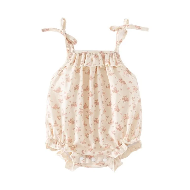 Baby Newborn Floral Sling Bodysuit with Headband