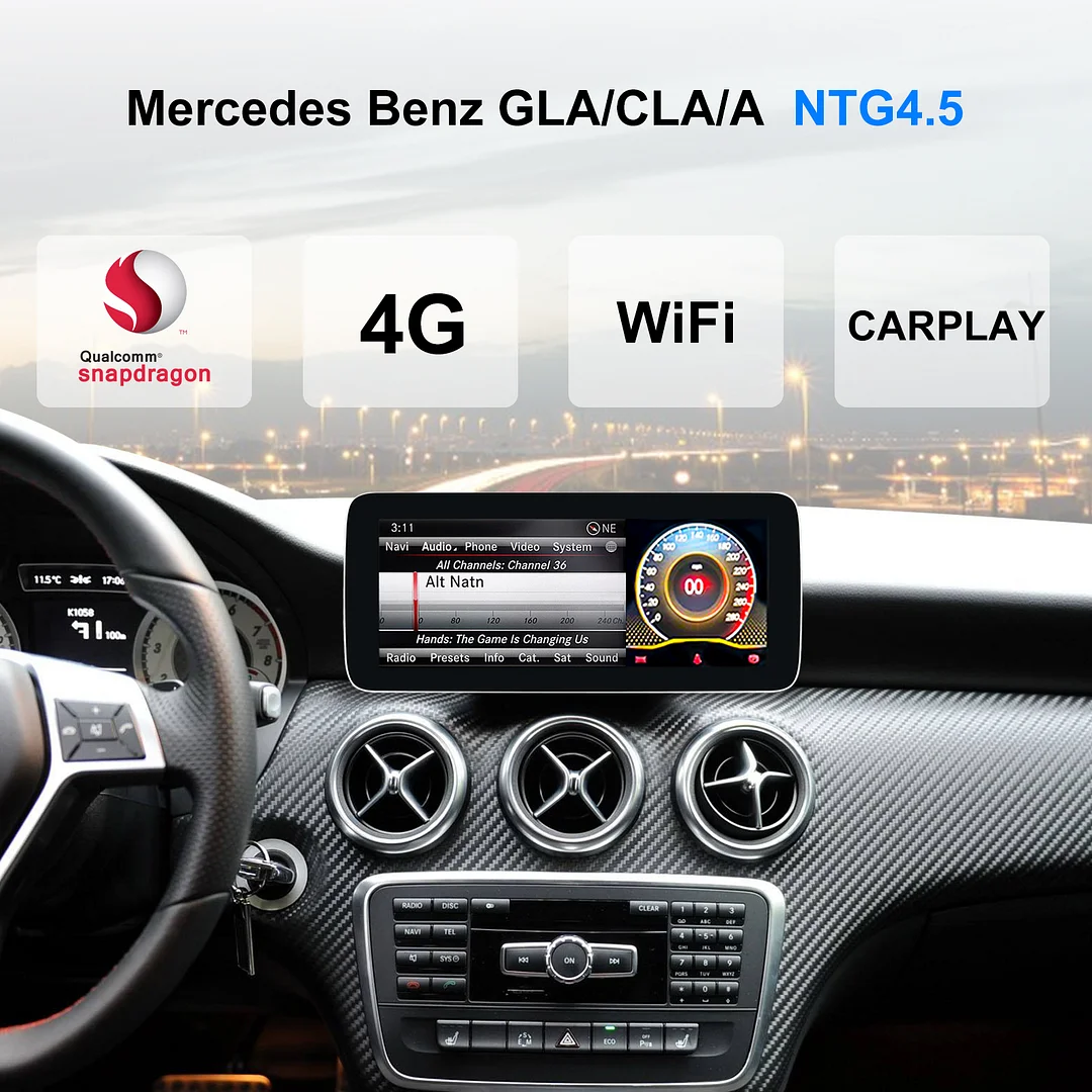 Koason Android Screen Upgrade Apple CarPlay Android Auto GPS Navigation Car  Multimedia Player for Mercedes Benz GLA X156 CLA C117 X117 A W176