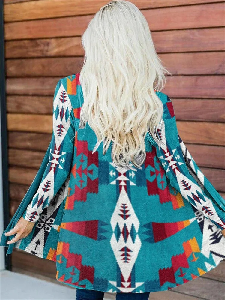 Western Aztec Pattern Comfy Jacket