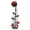 Gothic Floral Flower Model Set Eye-Catching Table Centerpiece Horror Skeleton Bouquet Building Set for Adults Kids Holiday Birthday Gift (Skull Hand Rose)
