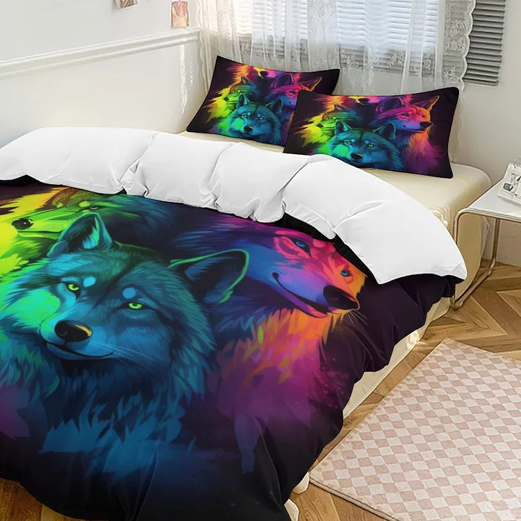 3-Piece Bedding Set (1 Duvet Cover + 2 Pillow Shams) FIRE AND WATER BEASTS  customized, personalized, gift