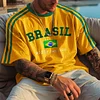 Unisex Retro Brazilian Football Oversized T-Shirt by Inlyline