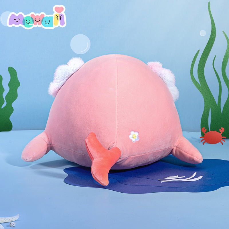 Axolotl Stuffed Animal Pink Whale Kawaii Plush Squishy Pillow Toy
