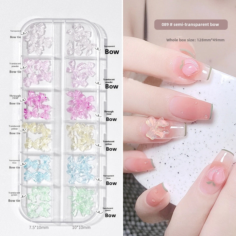 Nail Jewelry Rhinestone Flat Bottom Drill Hollow Nail Stick Drill Sequins Colored Diamond Flat Bottom Pearl Shell Japanese Series