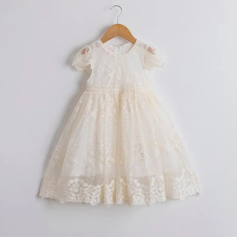 Winter Girls Dress 2021 Girls Clothes Princess Party Dress Backless Lace Tutu Layered Dress Elegant Ceremony Teenage Costume