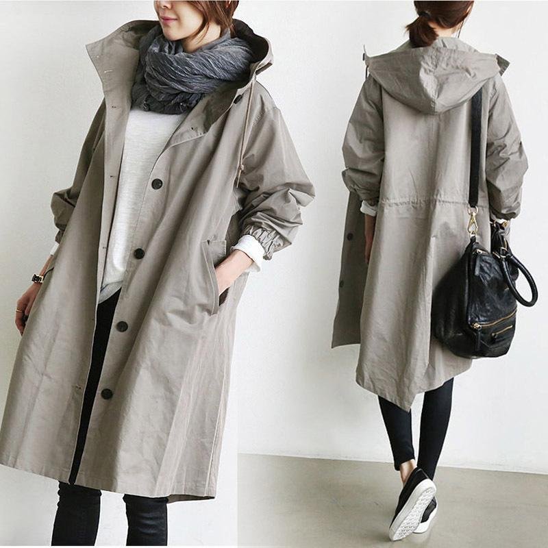 water resistant oversized hooded windbreaker