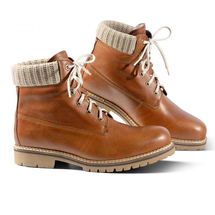 Fashion Mid-tube Low-heel Autumn and Winter Boots -boots