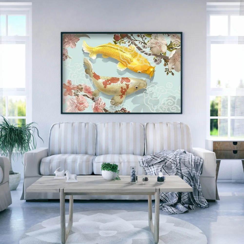 Diamond Painting - Full Round Drill - Koi Fish