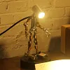 Retro Steampunk Metal Copper Ornaments Pure Handmade Desktop Mechanical Industrial Style Night Light