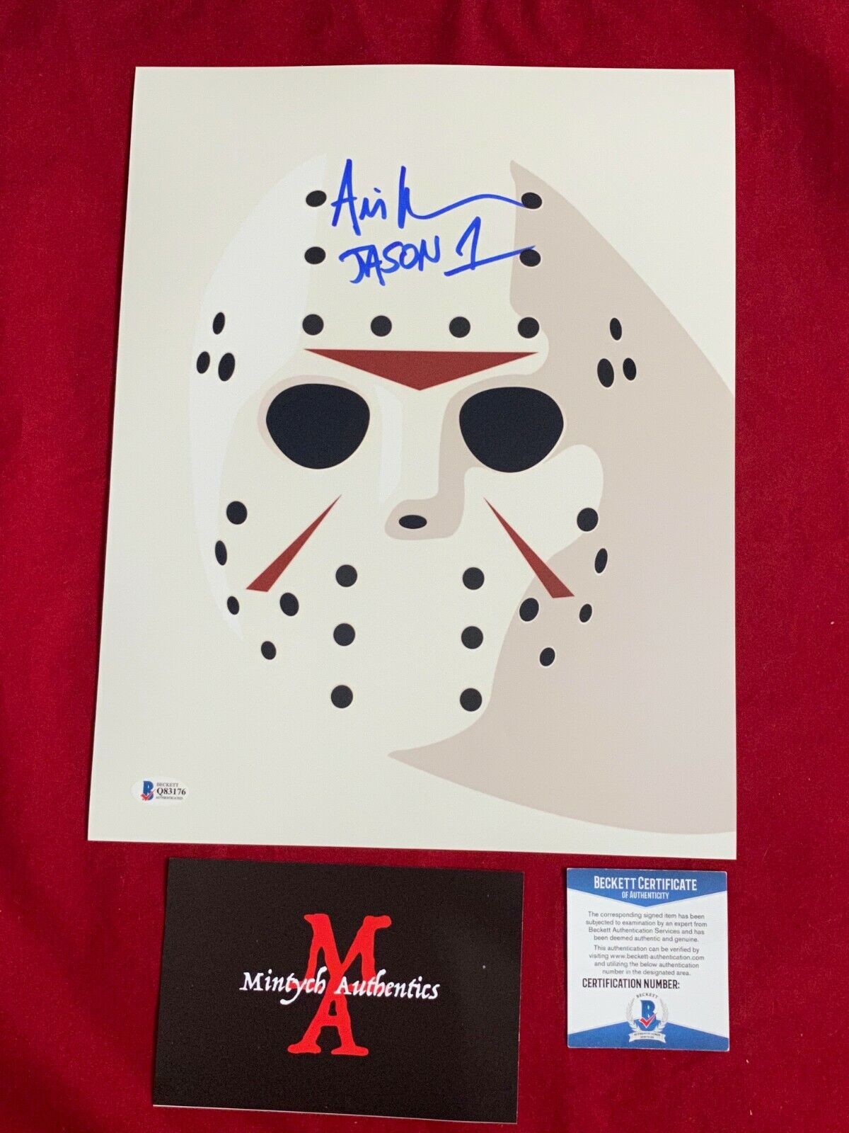 ARI LEHMAN 1ST JASON VOORHEES SIGNED 11x14 Photo Poster painting! FRIDAY THE 13TH! BECKETT COA