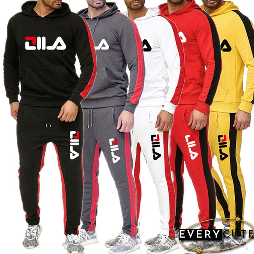 Jogging Suit For Men Sports Suit Long Sleeve Hoodie And Trousers Suit Printed Track Suit Jogging Suit Fitness Track Suit
