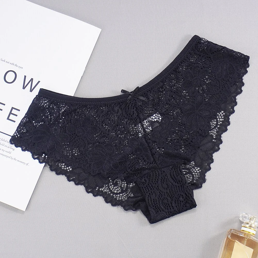 Billionm Lace Panties Women Sexy Thong Tanga See Through Intimate Underwear Seamless Hollow Low-rise Female Underpants Shorts