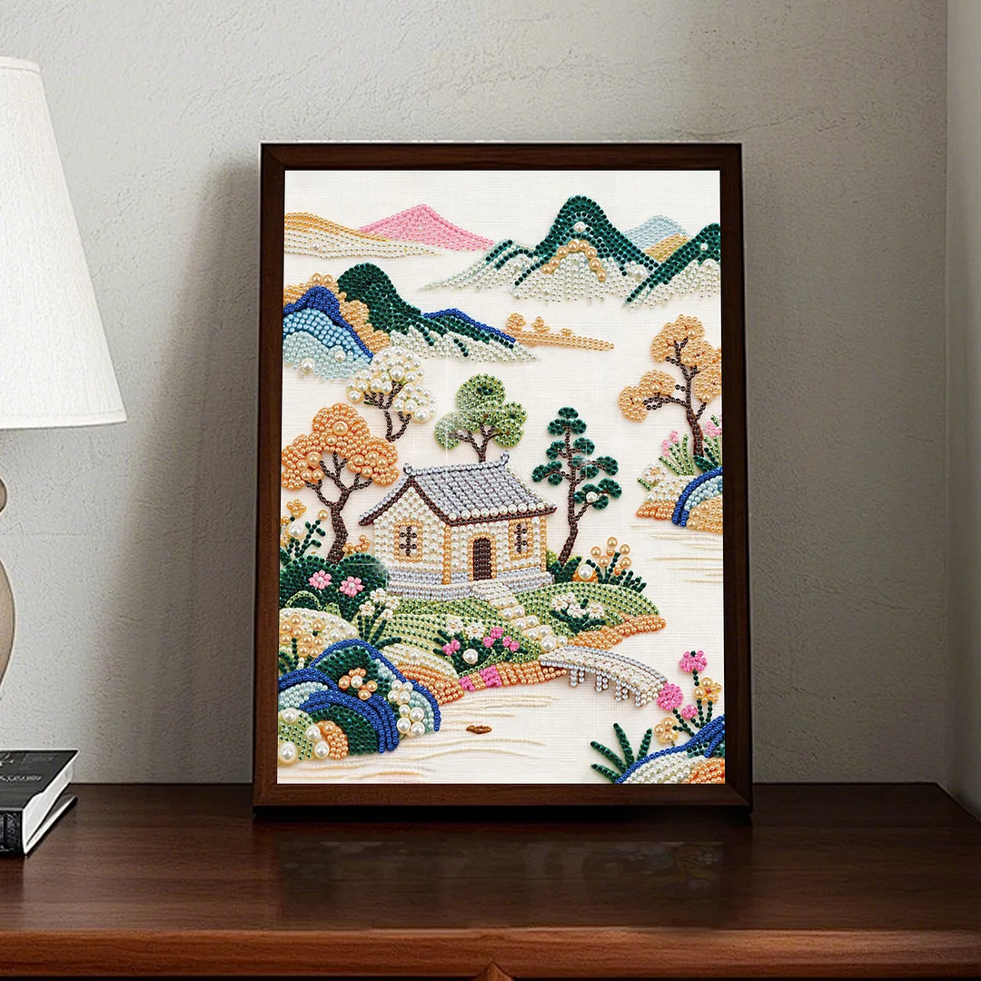 Diamond Painting - Partial Special Shaped Drill - Mountain Cottage(Canvas|30x40cm)