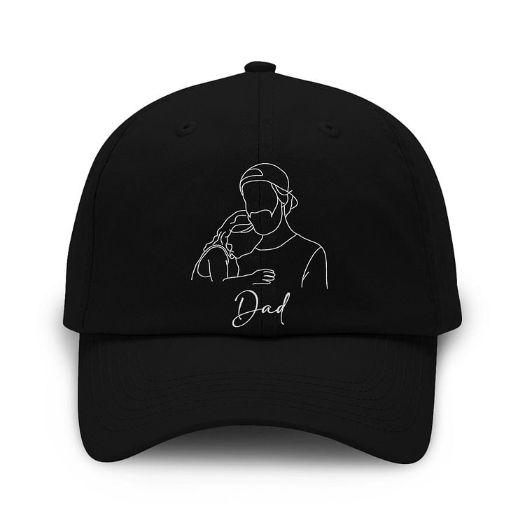 Custom Photo - Personalized Father Embroidered Classic Cap For Father