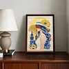 Diamond Painting-DIY Special Shaped Drill Pearl Painting Modern Girl(30x40cm)