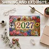 2027 Animal DIY Diamond Painting Calendar for Adults Wall Ornaments Diamonds Arts Dates 11.81x9.45 Inch Gem Painting Art Walls Date for Home Business Office Planning Decor