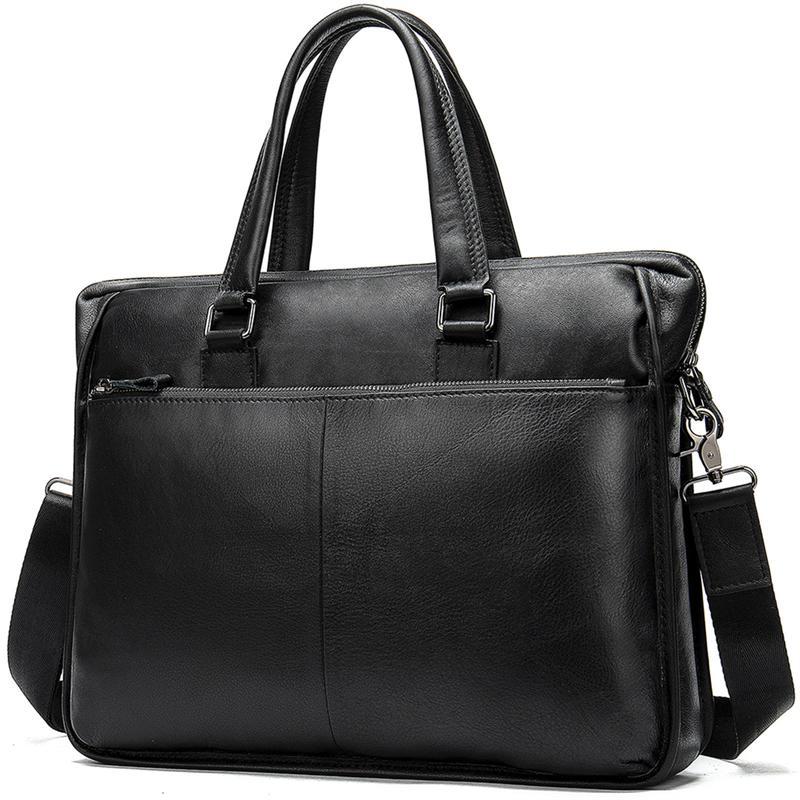 Men's Business Leather Large Capacity Fashion Casual Handbag Waterproof Crossbody Bag