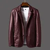 Men's Business Handsome Leather Suit Jacket