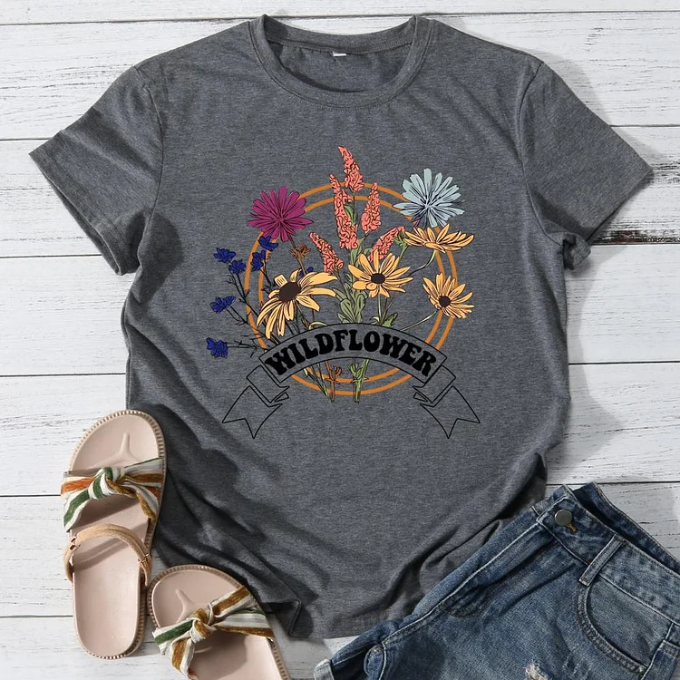 Wildflower Round Neck T-shirt-0025883