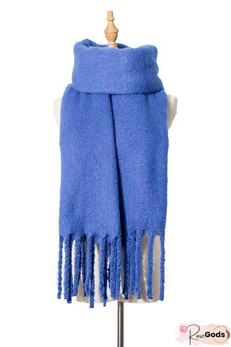 Solid Tassels Scarf