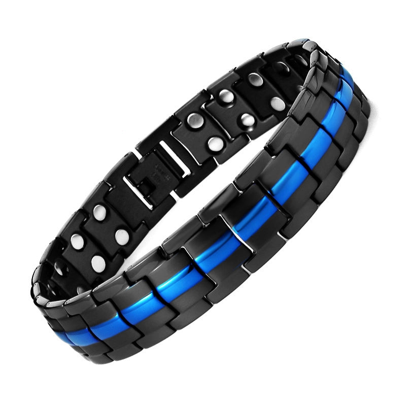 Special Fashion Simple Titanium Steel Bracelet Turtle Back Stainless Steel Bracelet Titanium Magnetic Negative Ion Energy Men’s Bracelet