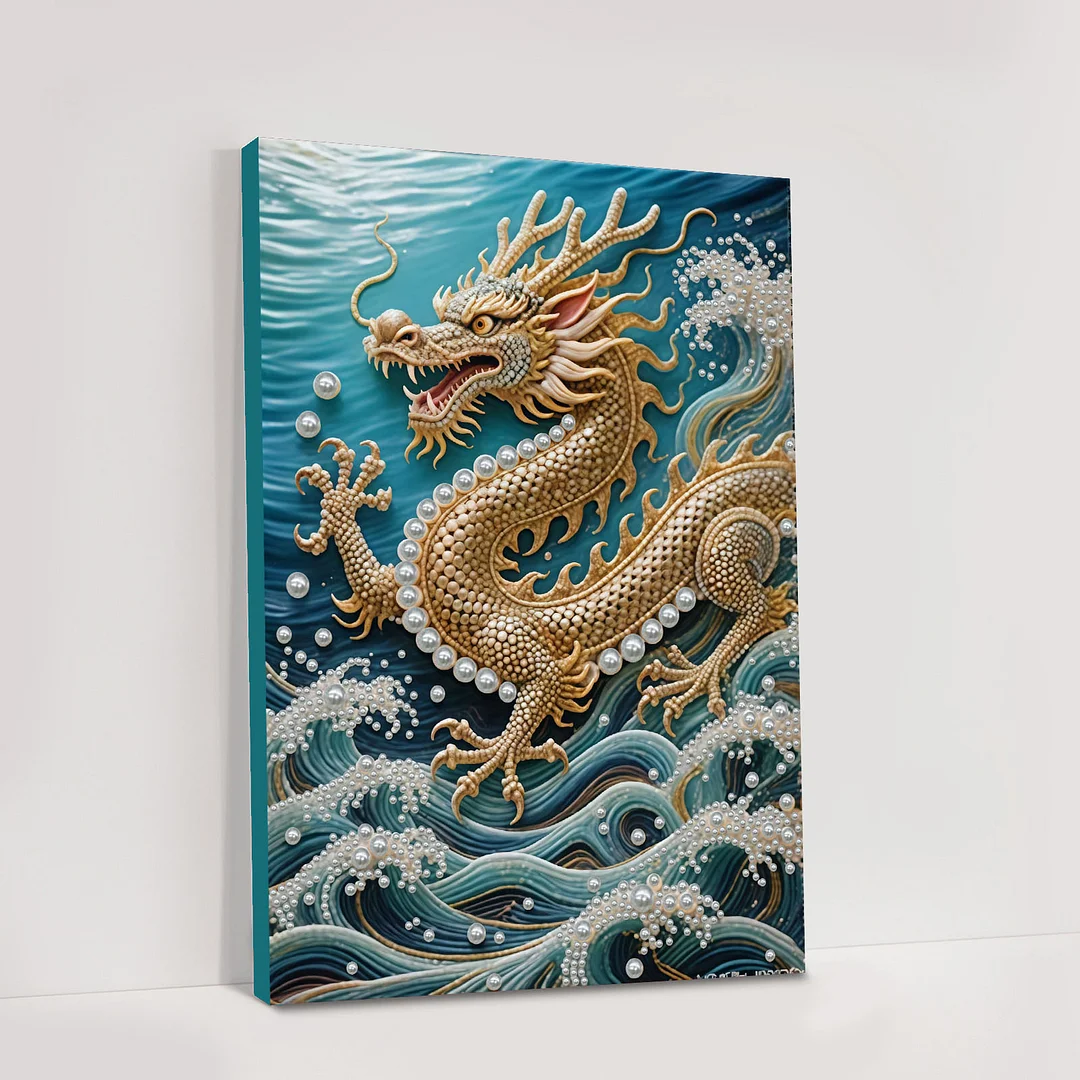 DIY Pearl Painting Art Kit, Oil Painting Style Beads Canvas With Frame 30*40cm, Handmade Home & Wall D&eacute;cor, Beginner Friendly Unique DIY Gift for Friends, Mom