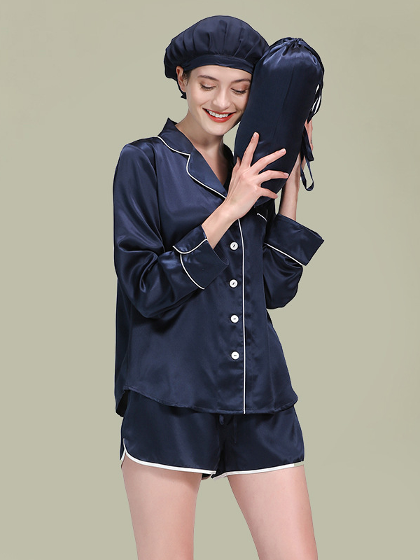 22 Momme Women's Silk Pajamas Shorts Set
