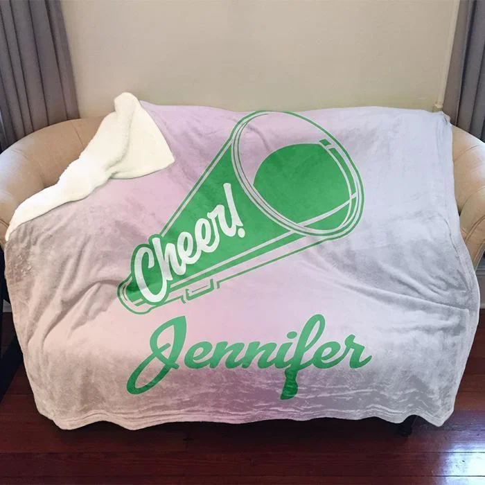 Personalized Cheerleading Blanket|BKKid205[personalized name blankets][custom name blankets]