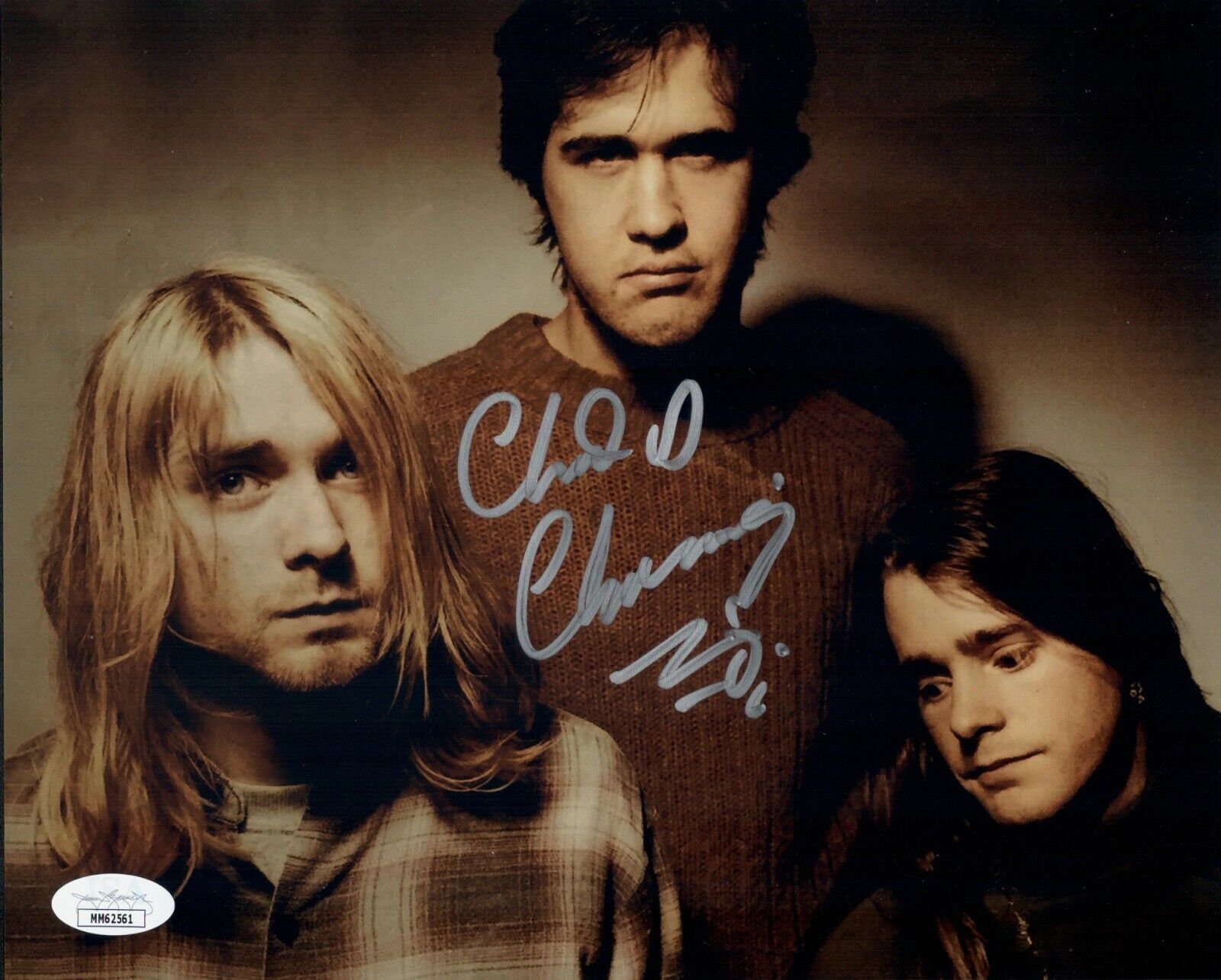 CHAD CHANNING Signed NIRVANA 8x10 Photo Poster painting IN PERSON Autograph JSA COA Cert