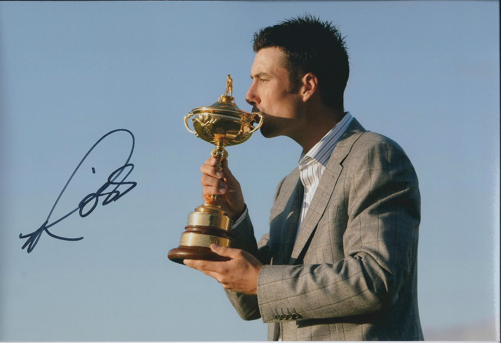 Ross FISHER SIGNED 12x8 Photo Poster painting AFTAL COA Autograph Team Europe Ryder Cup WINNER