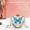 Schmetterling DIY Diamond Painting Umhängetasche für Münzen Lippenstift Kopfhörer Geschenke