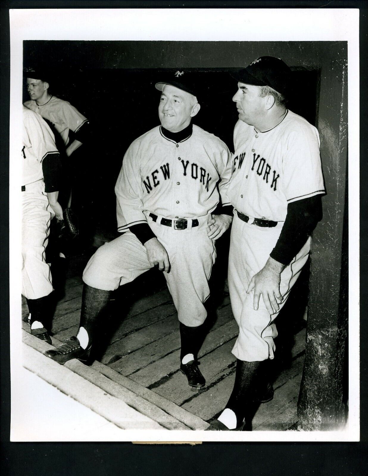 Frankie Frisch & Freddie Fitzsimmons circa 1950's Press Photo Poster painting New York Giants
